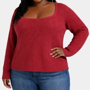 Old Navy Long Sleeve Cropped Fit Square Neck Ribbed Sweater Size 3X